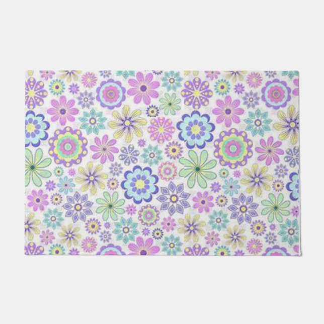 Tapete Porta de Borboleta Floral (Frente)