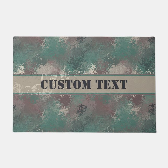 Tapete Porta de Camo de Woodland de Bioperigo com texto p (Frente)