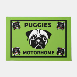 Tapete Porta de Camping Pug Motorhome