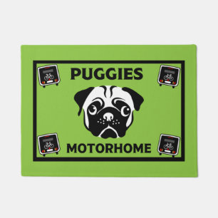 Tapete Porta de Camping Pug Motorhome