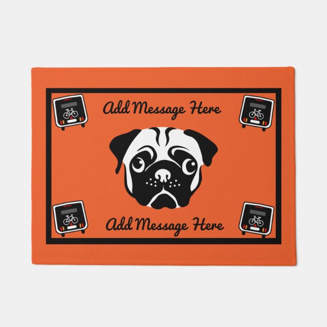 Tapete Porta de Camping Pug Motorhome (Frente)
