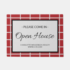 Tapete Porta de Casa Aberta para Imóveis Vermelhos Person