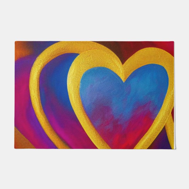 Tapete Porta de Corações Duplos (Frente)