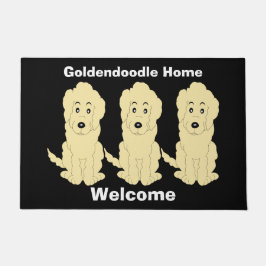 Tapete Porta de Design de Cachorro Goldendoodle