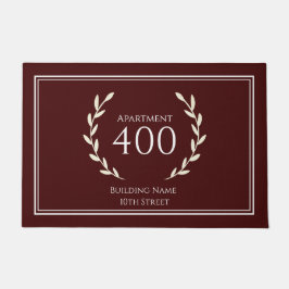 Tapete Porta de entrada - Número de casa e Apartamento