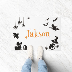 Tapete Porta de Halloween Personalizada Custa - Nome Pers