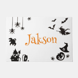 Tapete Porta de Halloween Personalizada Custa - Nome Pers