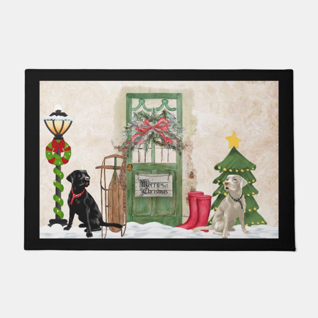 Tapete Porta de Natal do Labrador Retriever (Frente)
