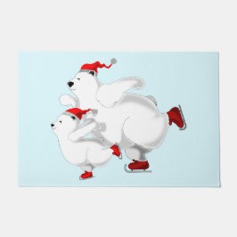 Tapete Porta de Natal Feliz Bears