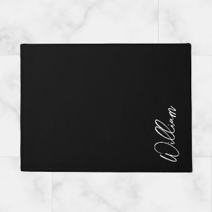Tapete Porta de Nome Personalizado de Script Moderno