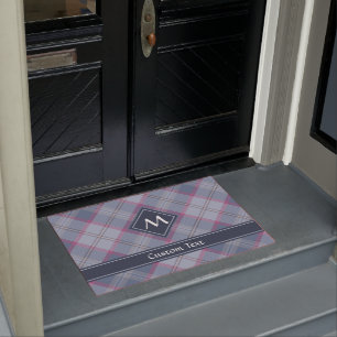 Tapete Porta de Tartan azul e rosa do Pastel