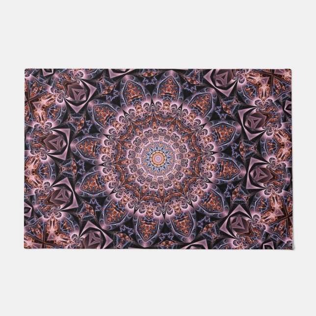 Tapete Porta decorativa roxa preta (Frente)