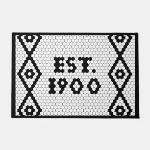 Tapete Porta do Azulejo Hex Estabelecida 1900 Personaliza