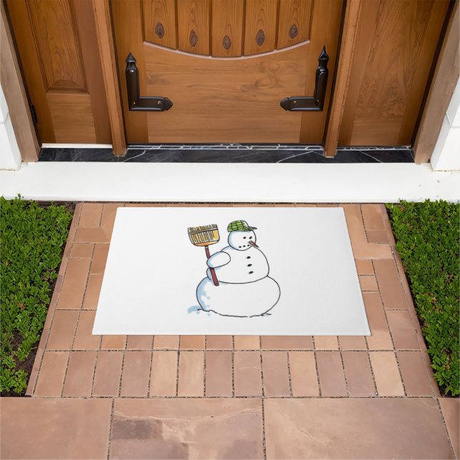 Tapete Porta do Broom Snowman (Ar livre)