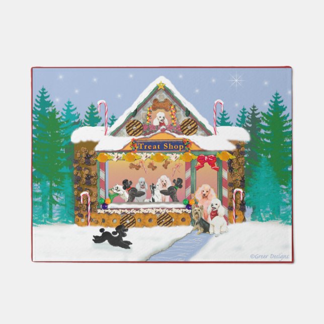 Tapete Porta do Compro Poodle Pet Tratat (Frente)