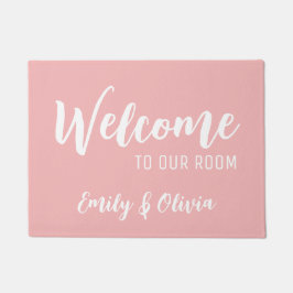 Tapete Porta do dormitório com nome(s)