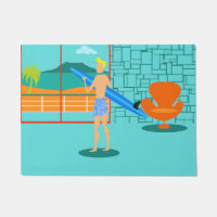Porta do Duo do Surfer Retro