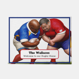 Tapete Porta do Entusiasta de Rugby Personalizada