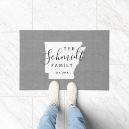 Tapete Porta do Estado do Monograma da Família Arkansas