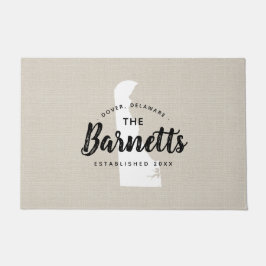 Tapete Porta do Estado do Monograma da Família Delaware