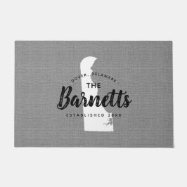 Tapete Porta do Estado do Monograma da Família Delaware