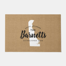 Porta do Estado do Monograma da Família Delaware