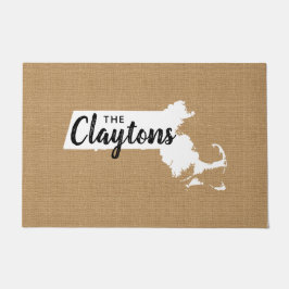 Tapete Porta do Estado do Monograma da Família Massachuse