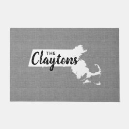 Tapete Porta do Estado do Monograma da Família Massachuse