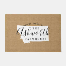 Porta do Estado do Monograma da Família Montana