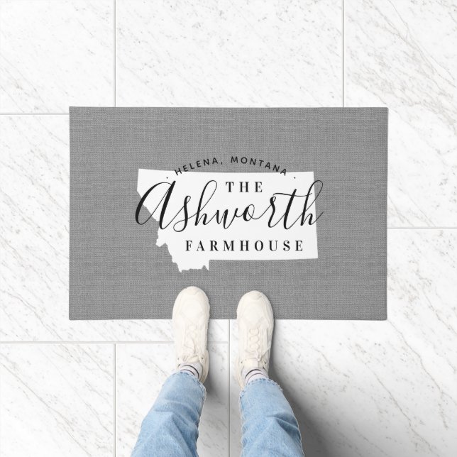 Tapete Porta do Estado do Monograma da Família Montana (Interior)