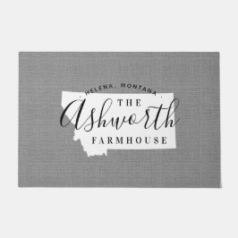 Tapete Porta do Estado do Monograma da Família Montana