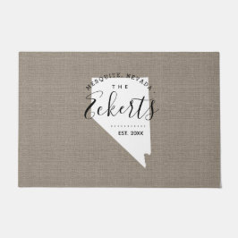 Tapete Porta do Estado do Monograma da Família Nevada