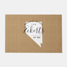 Porta do Estado do Monograma da Família Nevada