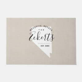 Tapete Porta do Estado do Monograma da Família Nevada