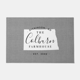 Tapete Porta do Estado do Monograma da Família North Dako