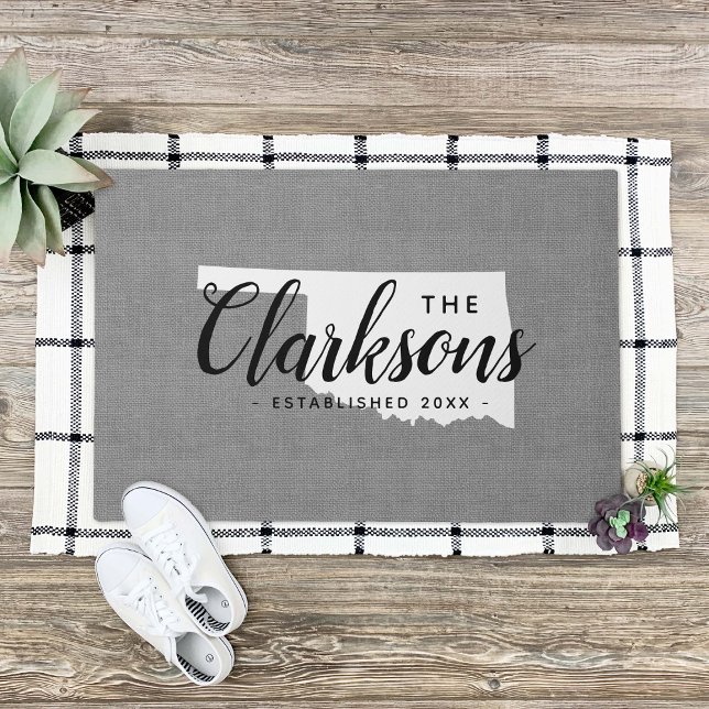 Tapete Porta do Estado do Monograma da Família Oklahoma (Criador carregado)