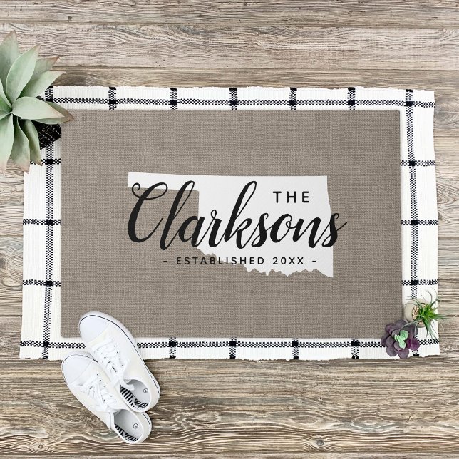 Tapete Porta do Estado do Monograma da Família Oklahoma (Criador carregado)