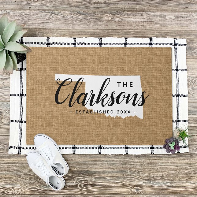 Tapete Porta do Estado do Monograma da Família Oklahoma (Criador carregado)