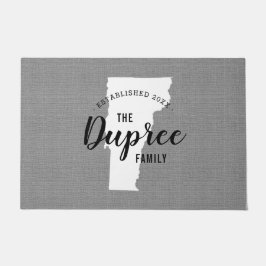 Tapete Porta do Estado do Monograma da Família Vermont