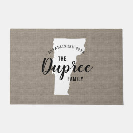 Tapete Porta do Estado do Monograma da Família Vermont