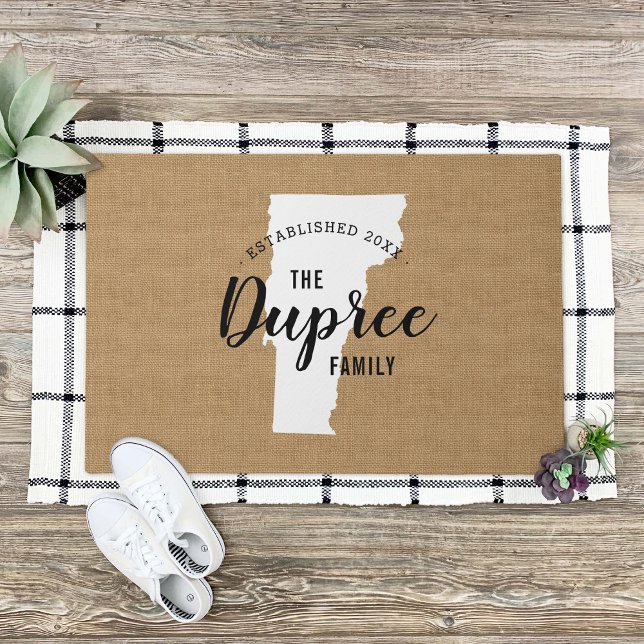 Tapete Porta do Estado do Monograma da Família Vermont (Criador carregado)