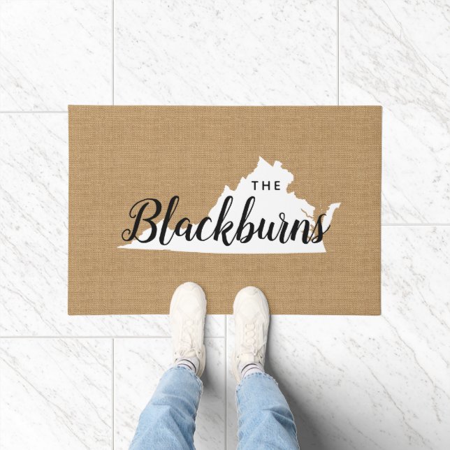 Tapete Porta do Estado do Monograma da Família Virgínia (Interior)