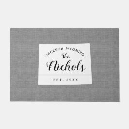 Tapete Porta do Estado do Monograma da Família Wyoming