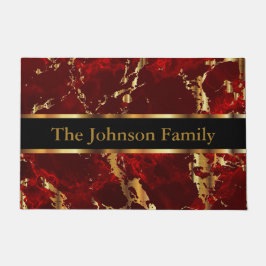 Tapete Porta do mármore vermelho-escuro e Dourado