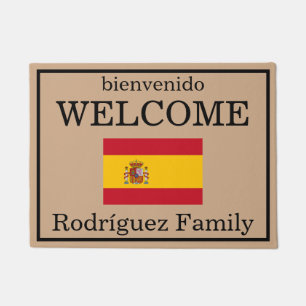 Tapete Porta do nome da família de sinalizador espanhol 