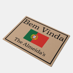 Tapete Porta do Nome da Família de Sinalizador Portuguê