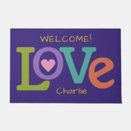 Tapete Porta do nome personalizado Colorir Love