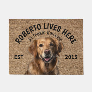Tapete Porta do ouro Retriever Personalizado do Cachorro