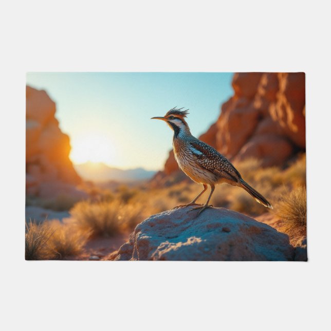 Tapete Porta do Roadrunner do Deserto Sudoeste arizona (Frente)