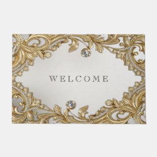 Tapete Porta Dourada decorativa